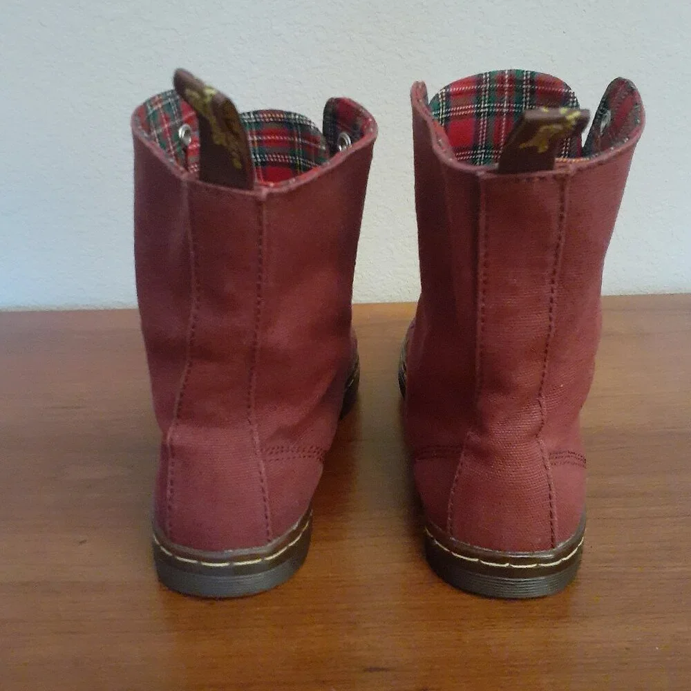 Dr. Martens Stratford Canvas Plaid Lined Boots